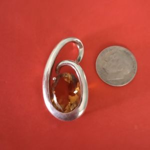 Lovely Madera Citrine gemstone in SS